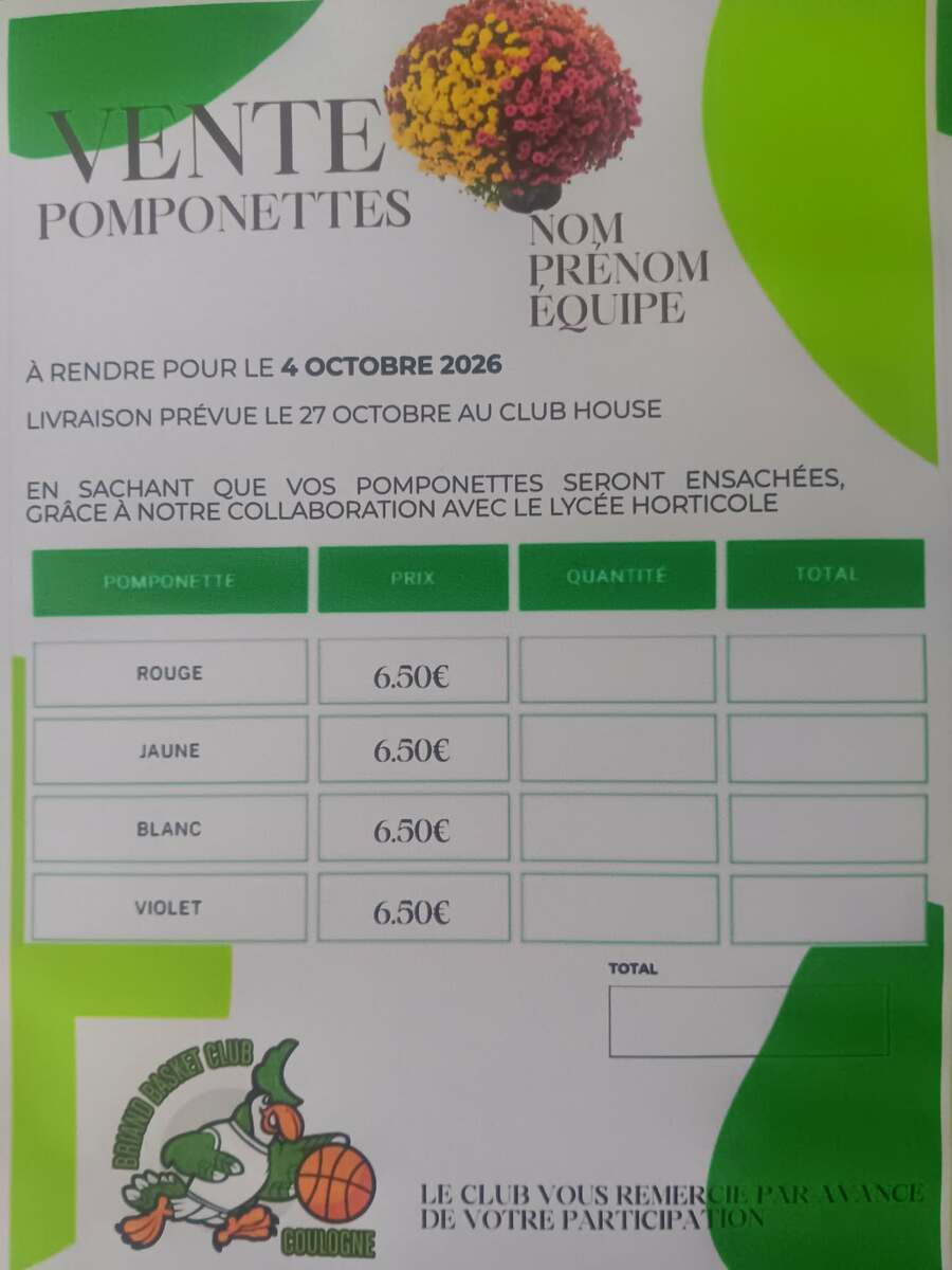 VENTE DE POMPONETTES