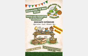 PREMIERE BROCANTE EXTERIEURE  du BBC COULOGNE
